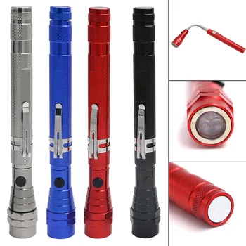 

Magnetic Pocket LED Work Light with Flexible Super bright Flashlight Clip 2 Magnet 3 LED _WK