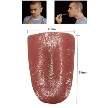 

Simulation of The Tongue Scary Horror Magic Props Steel Needle To Wear Realistic Tongue False Tongue Halloween Magic Tricks Gift