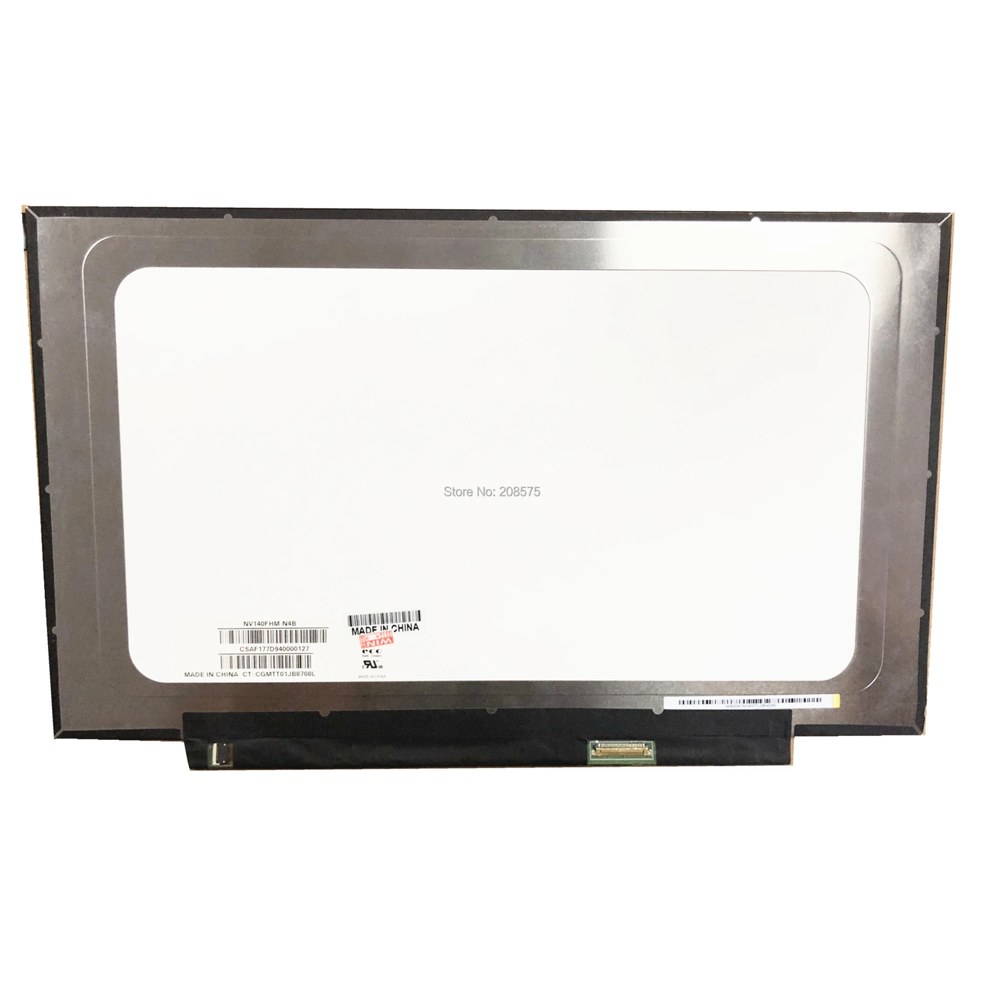Dalle écran LCD 14 Pouces FHD IPS - Référence NV140FHM-N4B - Connecteur 30 Broches - Pour Réparation Ordinateur Portable