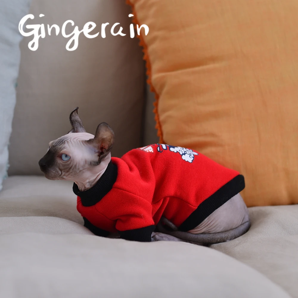 Gingerain симпатичная одежда для кошек модная куртка питомцев жилет с принтом костюм
