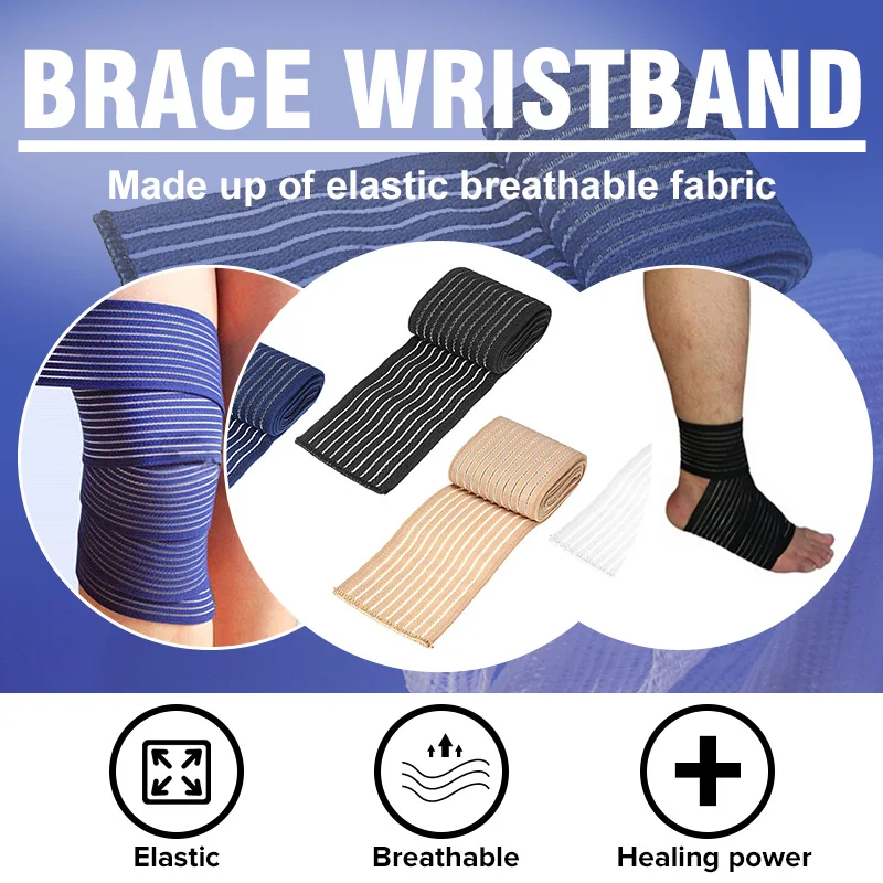 

Fitness Elastic Bandage Tape Sports Support Straps Protector Bands Ankle Leg Knee Elbow Wrist Guards Braces