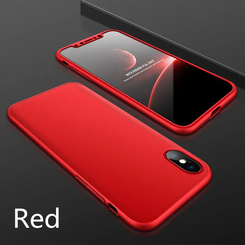 

For iPhone 6 6s Plus Case Shockproof Soft Rubber Silicone Phone Case Red For iPhone 7 8 or iPhone x xr xs max Full Protective
