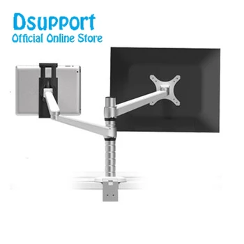 

OA-8Z Aluminum Alloy Full Rotation Height Adjustable Double Arm 27 inch Monitor Holder+Double Arm Tablet PC Stands 9-13 inch