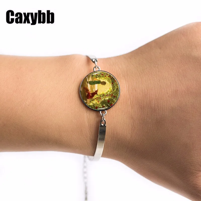Color as the picture Gaxybb браслет ювелирные изделия подарки лучшим друзьям интересный дизайн прекрасный мультфильм Маленький принц браслет ювелирные изделия подарок на день рождения - Окраска металла: Color as the picture