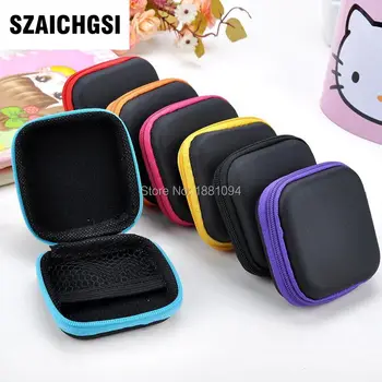 

SZAICHGSI EVA Earphone Wire Cables Storage Box Zipper Protective Data Line battery Storage Container Organizer Case SD Card Box