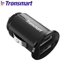 Tronsmart C24 два порта USB автомобильное зарядное устройство VoltiQ автомобильное зарядное устройство для телефона быстрое зарядное устройство USB адаптер защита от короткого замыкания CE FCC RoHS