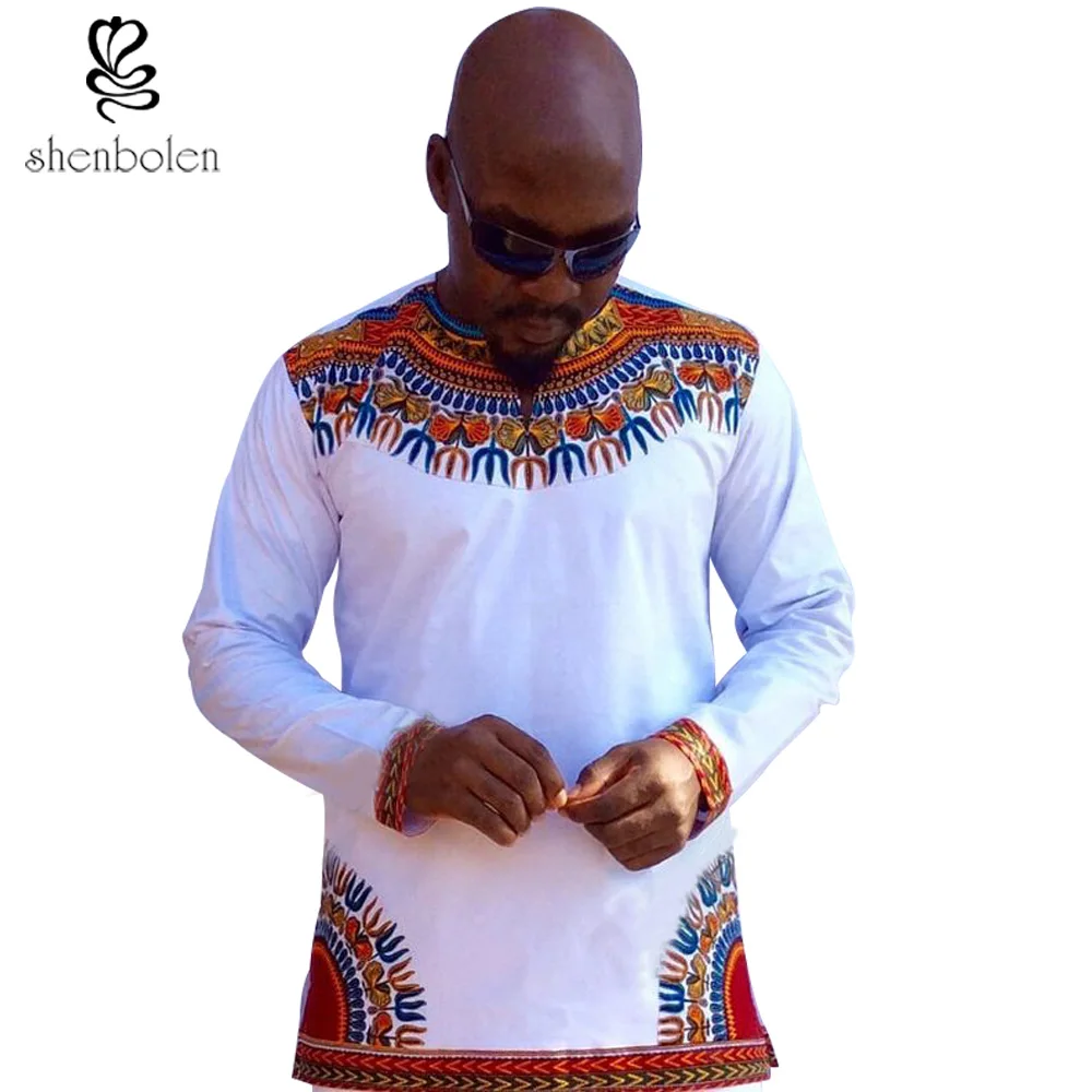 Aliexpress.com : Buy African Clothing Men's Shirt Dashiki Cotton Wax ...