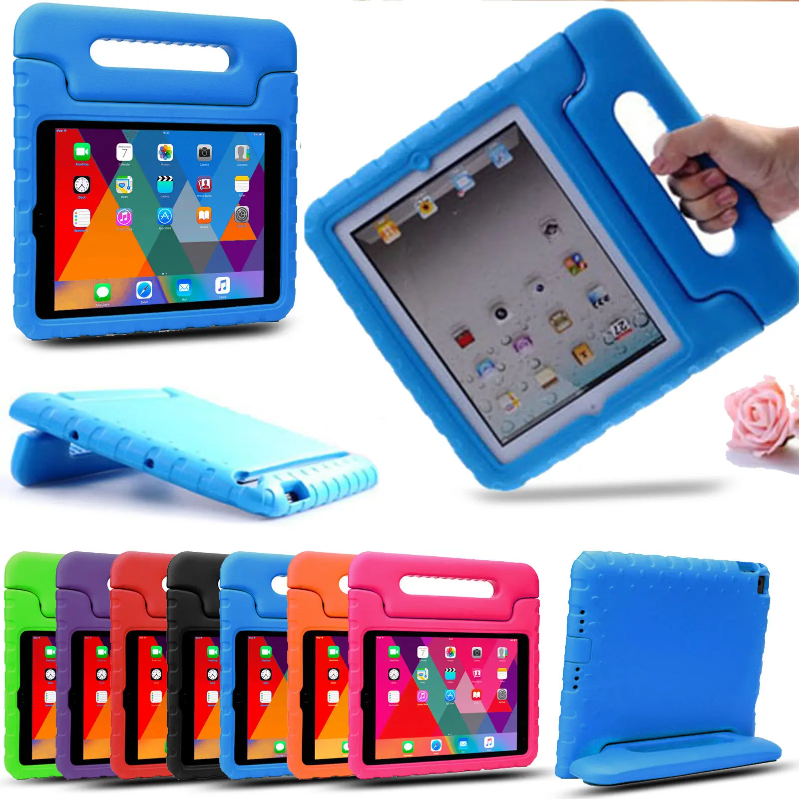 

Shockproof Kids Tough Childrens EVA Foam Case Cover For Apple iPad 2 3 4 / 9.7INCH A1395 A1416 A1458 Tablet PC
