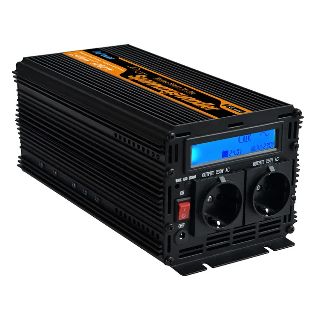 1500W inverter 24v 220v Pure Sine Wave DC 24V to AC 220V 230V Remote ...