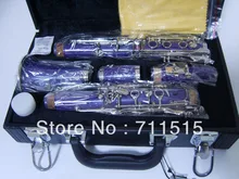 High Quality Western Musical Instruments Clarinet 17 Key Bakelite Clarinet In B Flat Blue Brass Plated Clarinete