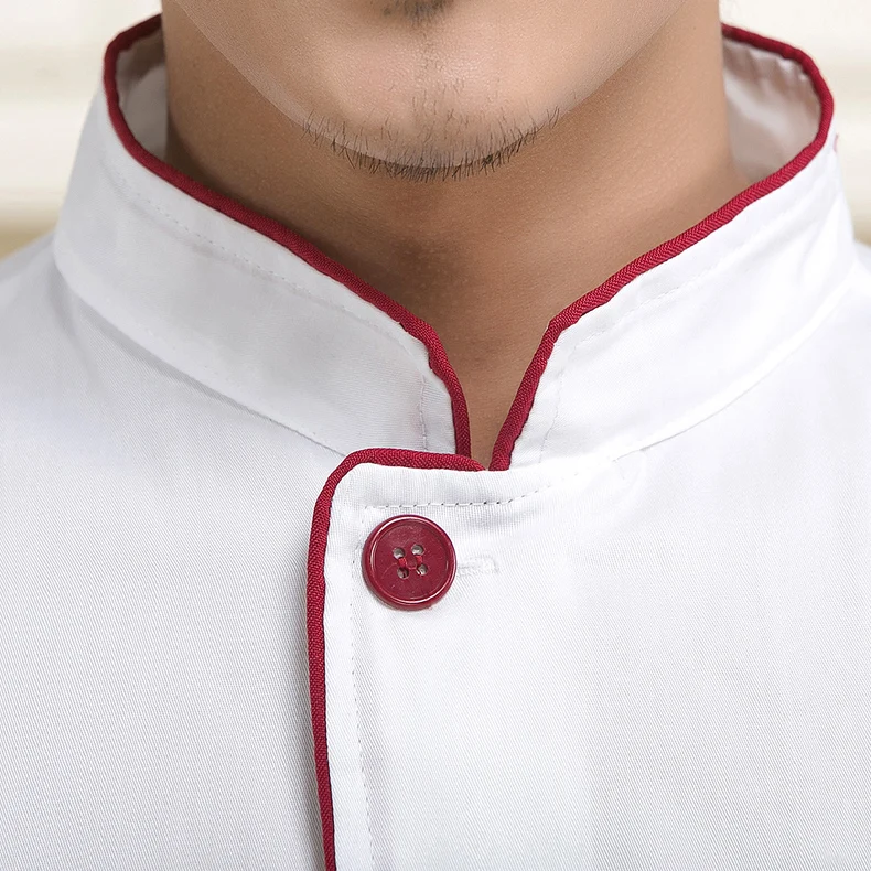 Шеф-повара одежда короткий рукав летний Ресторан рубашка форменной одежде белый китайский Стиль j093