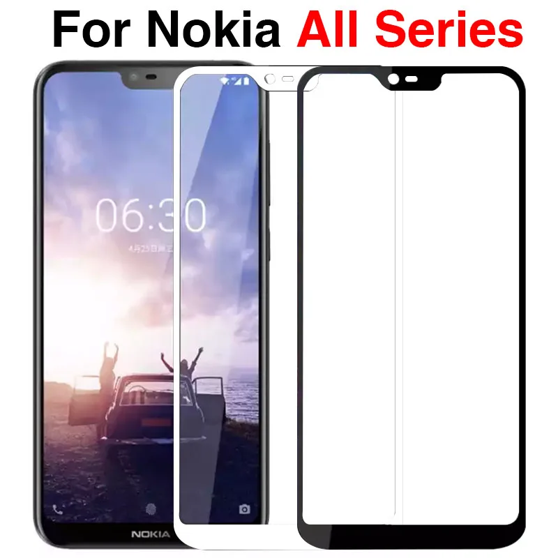

For Nokia 7 Plus Tempered Glass For Nokia 5 X6 8 7 6 2018 3 Screen Protector Glas Protective Film Protect Protection Full Cover