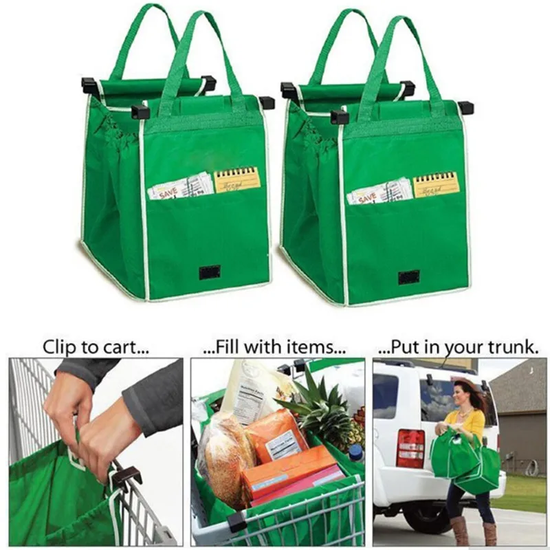 New Grab Bag 2 Piece Reusable Ecofriendly Shopping Bag Large capacity