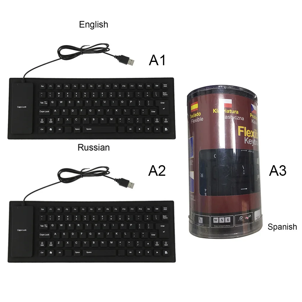 Гибкая водостойкая силиконовая мини игровая клавиатура, Портативная USB клавиатура для планшетного компьютера, ноутбука, ПК, новинка