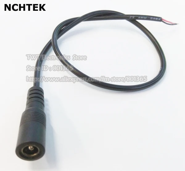 Nchtek Женский DC Мощность Plug косичка кабель для Камера CCTV 5.5x2.1 мм женские Камера DC Мощность, косичку, 40 см/ /500 шт