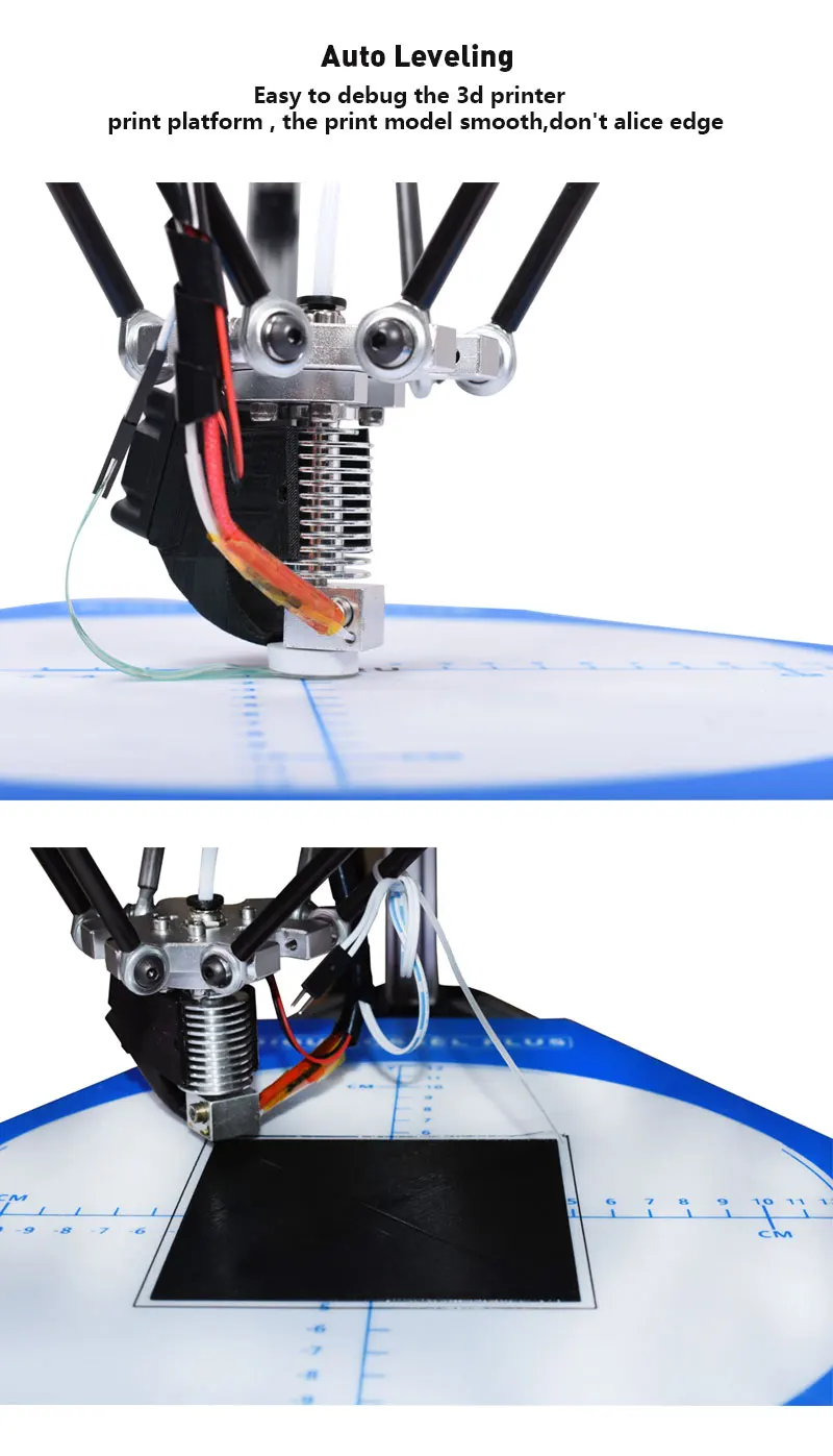 BIQU 3d принтер Kossel Plus/Pro Большая печать линейная направляющая сенсорный экран PLA нити автоматический уровень Bltouch Reprap Delta DIY Металл