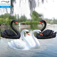 Европейский стиль искусственные резиновые милые животные маленькая белая Статуэтка лебедя игрушки и хобби для взрослых