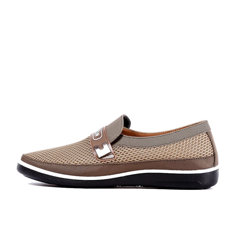 

Spring Mesh Men Loafers Fashion Hollow Solid Anti-skid Shoes Men Slip On Travel Breathable Comfortable Man Footwear Flat