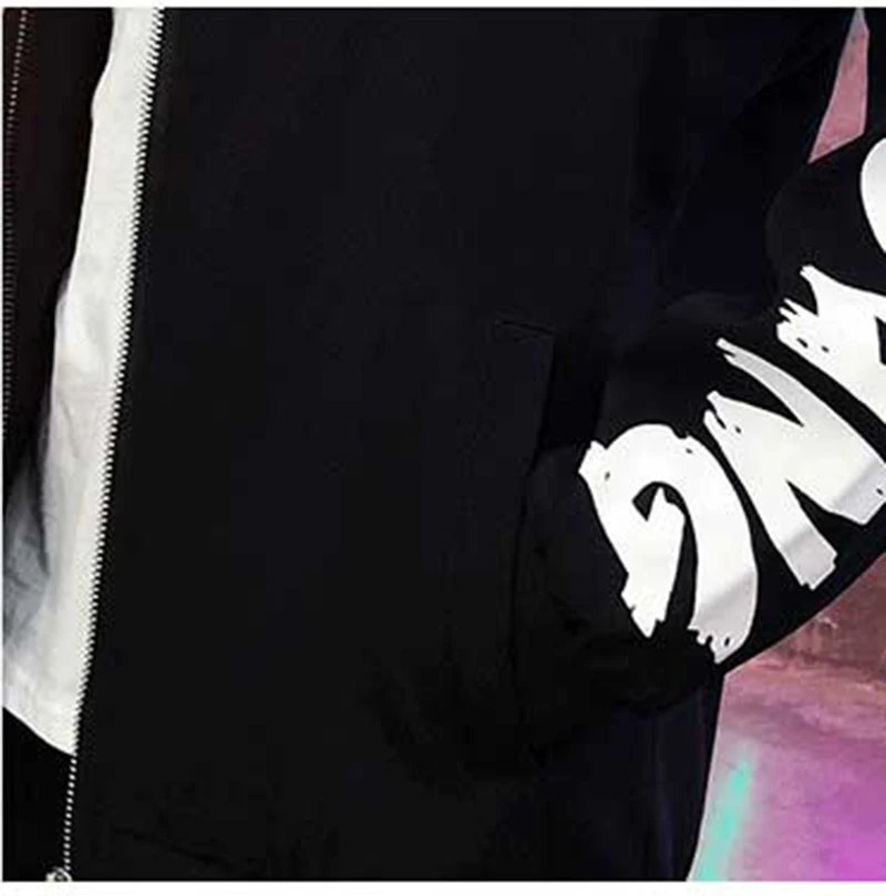 Patchwork Oversize Windbreaker Pullover Jackets Male Coats Vintage Varsity Jacket   (16)