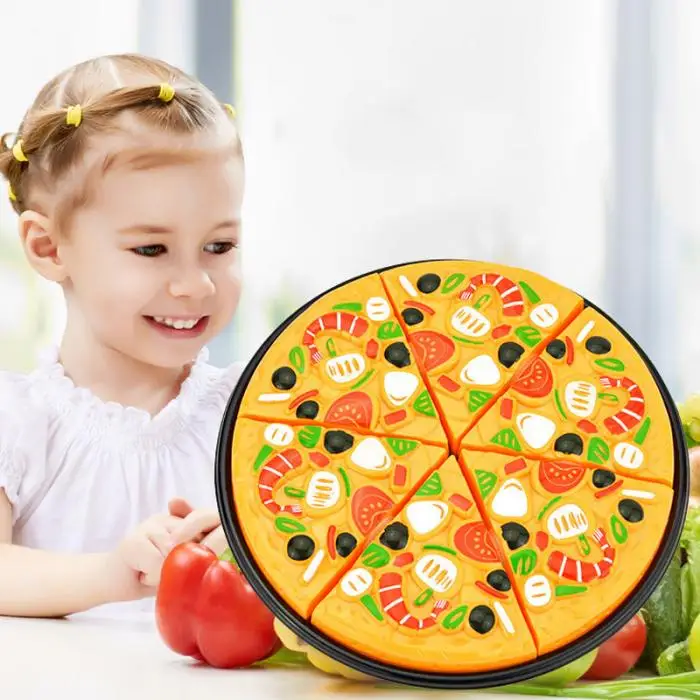 11 шт./компл. резки Пластик пиццы Еда Кухня притворяться, играть в игрушки раннего образования Игрушки для маленьких детей 88 S7JN