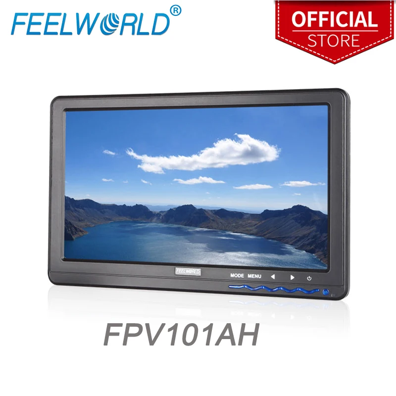 Feelworld 10 1 &quotIPS панель 1024x600 Высокая яркость наземная станция HD FPV монитор с HDMI VGA