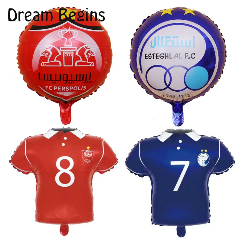 

DB 2Pcs 18inch world cup round Arab football league team match shirt fans carnival bar club celebration party decoration balloon
