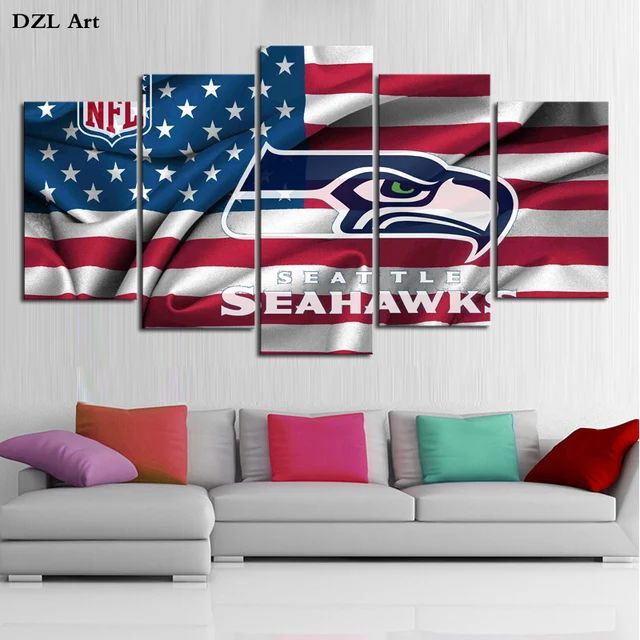 drop shipping 5 piece usa flag modern home wall decor canvas picture