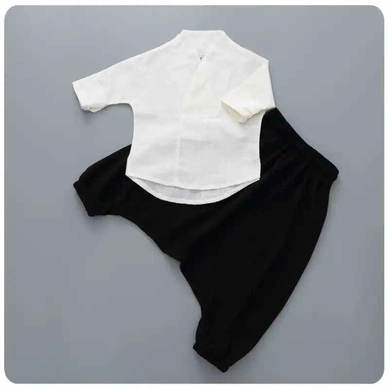 baby boy white linen pants