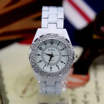 

2018 new diamond digital dial stainless steel strap watch casual fashion precision popular women's quartz watch