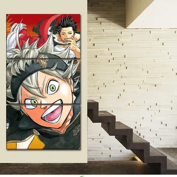 

Canvas Painting HD Print Modular Artwork Modern Home Decorative 3 Pieces Anime Black Clover Pictures Wall Art Decor Unique Poste