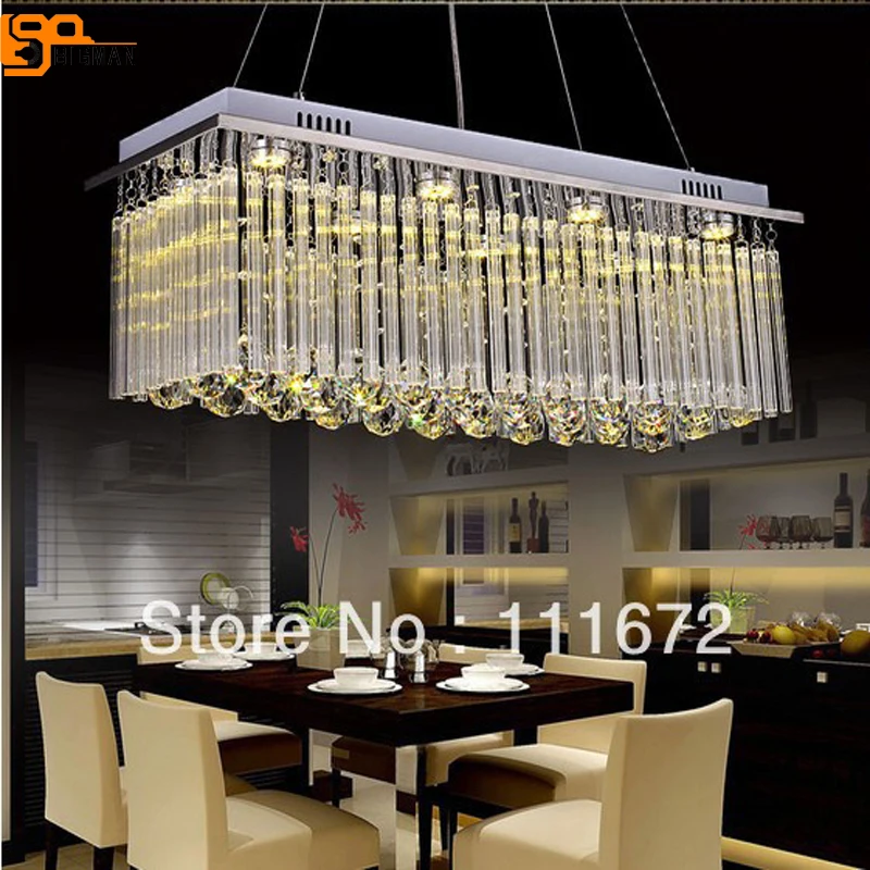 new modern crystal light fixtures for dining room rectangular crystal