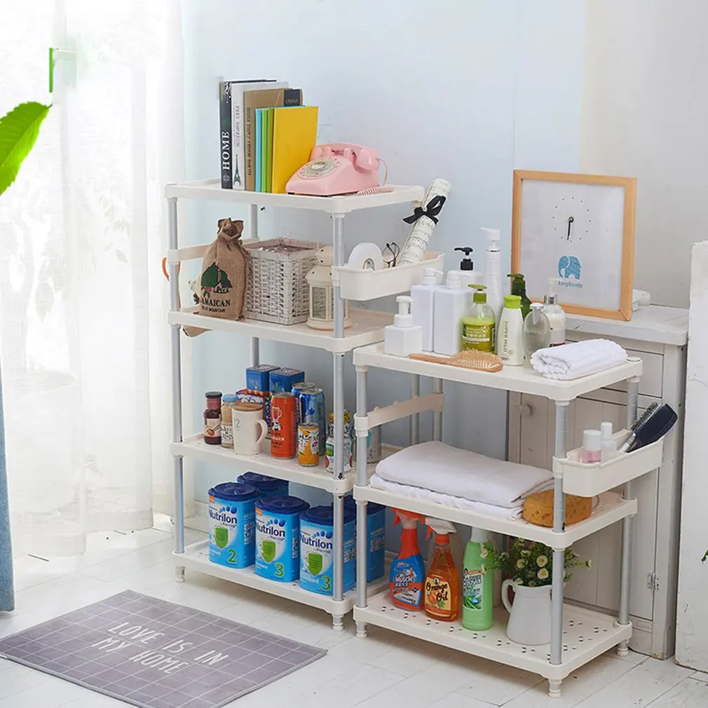 

Multifunctional Storage Rack Shelf Multi-layers Adjustable Standing Type Kitchen Organizer Holder Bathroom Shelf