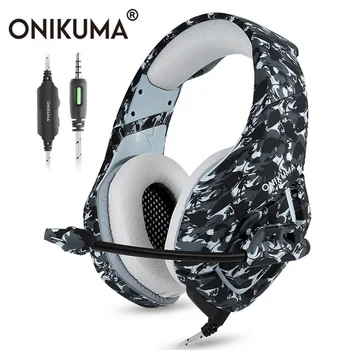 

ONIKUMA K1 Casque Camouflage PS4 Headset Bass Stereo Gaming Headphones with Mic for New Xbox One Cell Phone PC Laptop