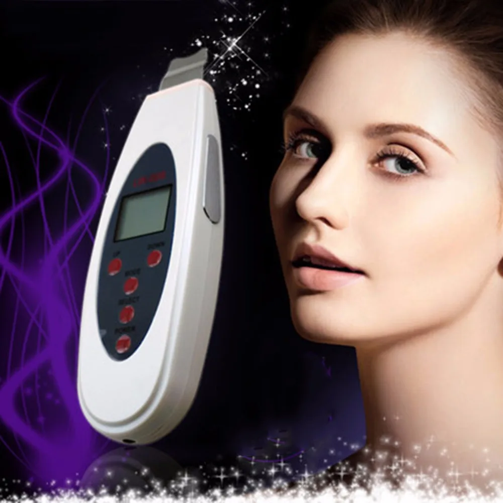 

EU Portable Ultrasonic Facial Cleaner Face Care Tool LCD Digital Acne Removal Skin Cleaning Ultrasound Peeling Spa Beauty LW006