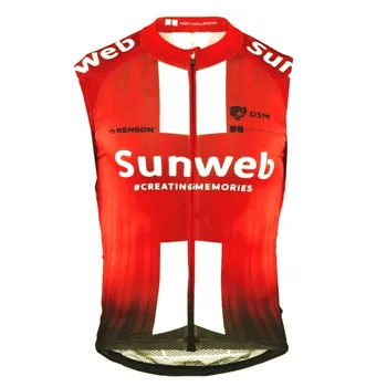 

2019 pro team sunweb windproof cycling vest 3 pockets breathable summer sleeveless MTB Ropa Ciclismo windstopper maillot gilet