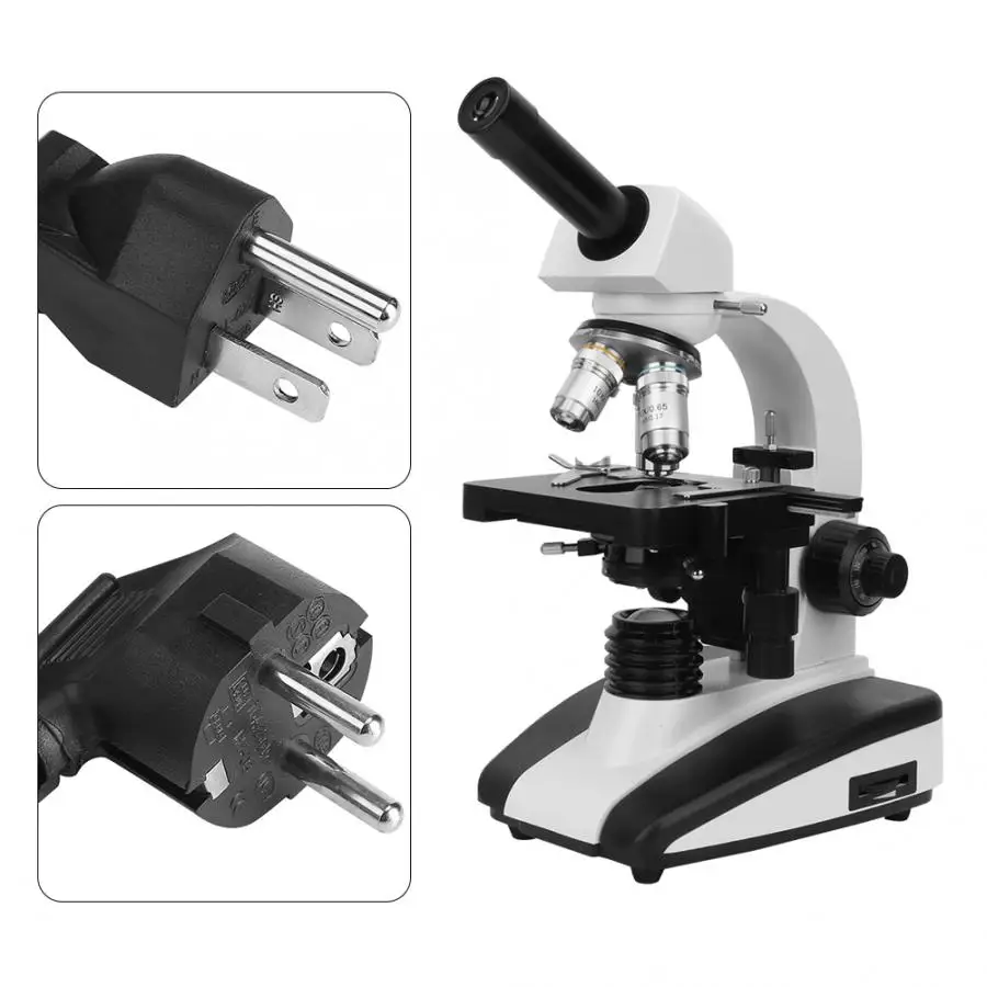 USD микроскоп Монокуляр составной Микроскоп соединение монокулярный микроскоп 40X-1600X Abbe 2-Слои
