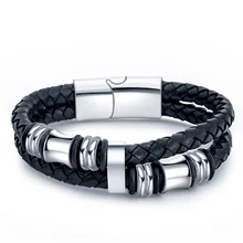 Мужской плетеный браслет из титановой стали, ювелирные изделия и аксессуары, модные ювелирные браслеты