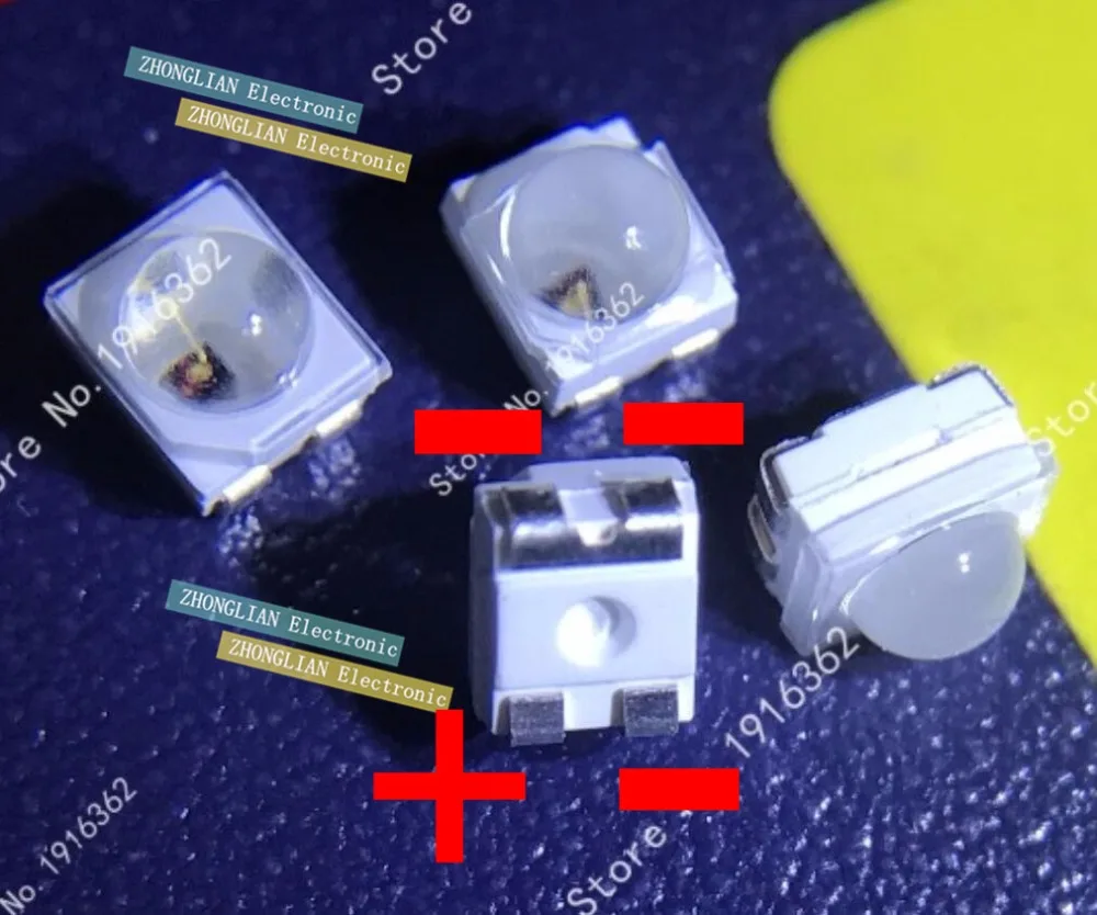

Light. With strong penetrating power of.3528 spherical ball head protruding head patch 4 pin LED lamp red light yellow light