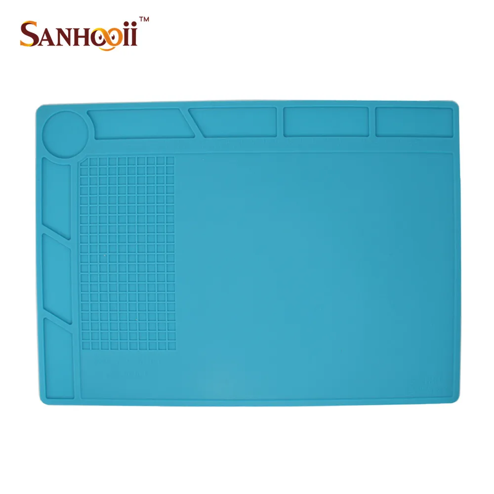 

SANHOOII Heat Insulation Silicone Pad Desk Mat Maintenance Platform BGA Screw Location Mat Soldering Station