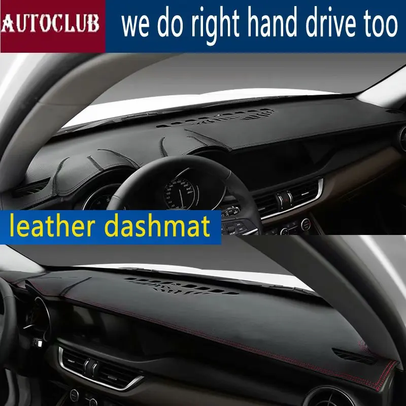 

For Alfa Romeo Stelvio 949 2017 2018 2019 2020 Leather Dashmat Car Styling Covers Dash Mat Dashboard Cover Carpet Accessories