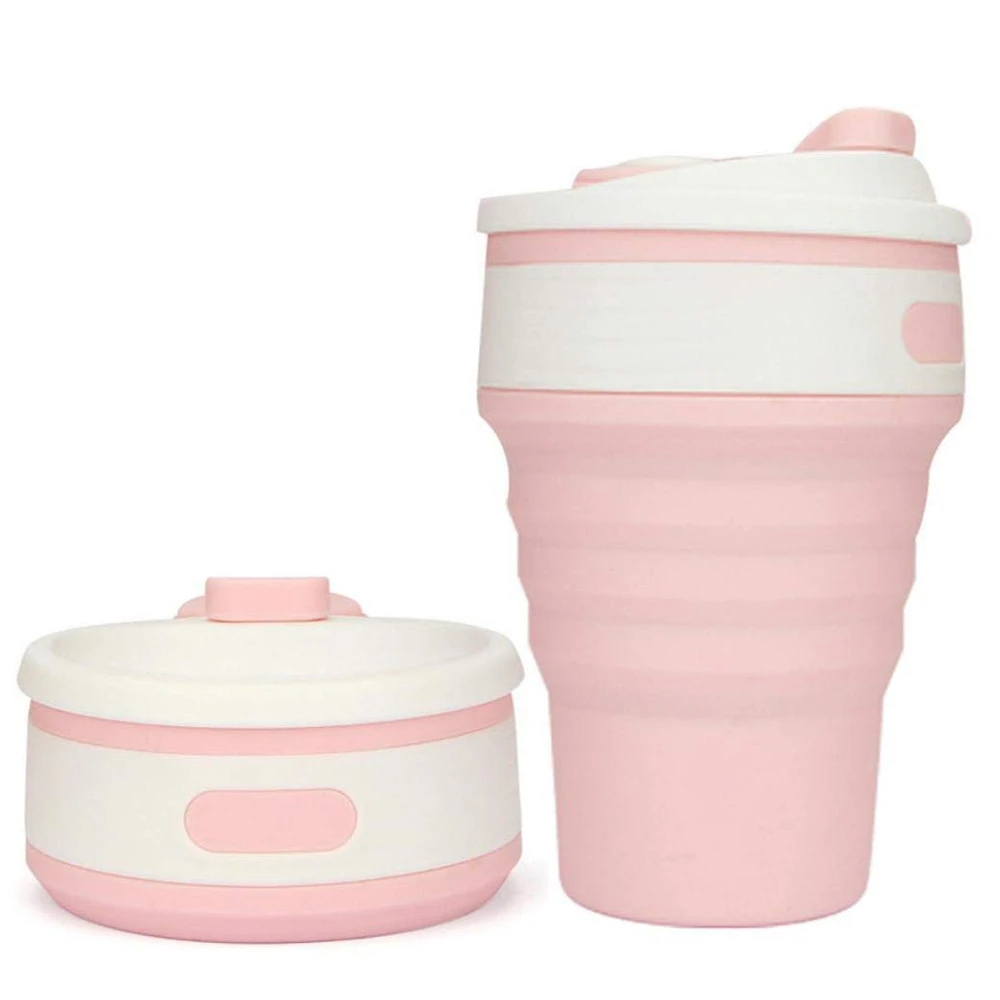 

Collapsible Coffee Cups Food Grade Silicone 350ML Tea Cup Portable Travel Accessories Folding Water Bottle
