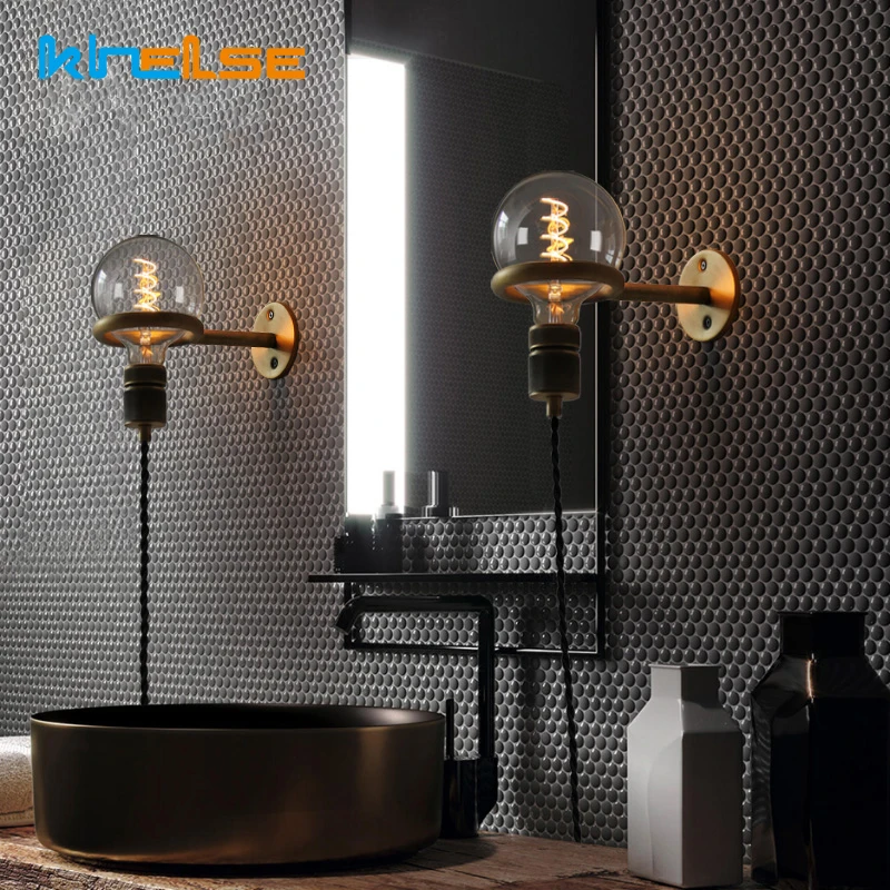 

Nordic Vintage Wall Lights LED Sconce Mirror Lamp Fixture Retro Punk Ring Loft Industrial Bedroom Bathroom Home Decor Luminaire