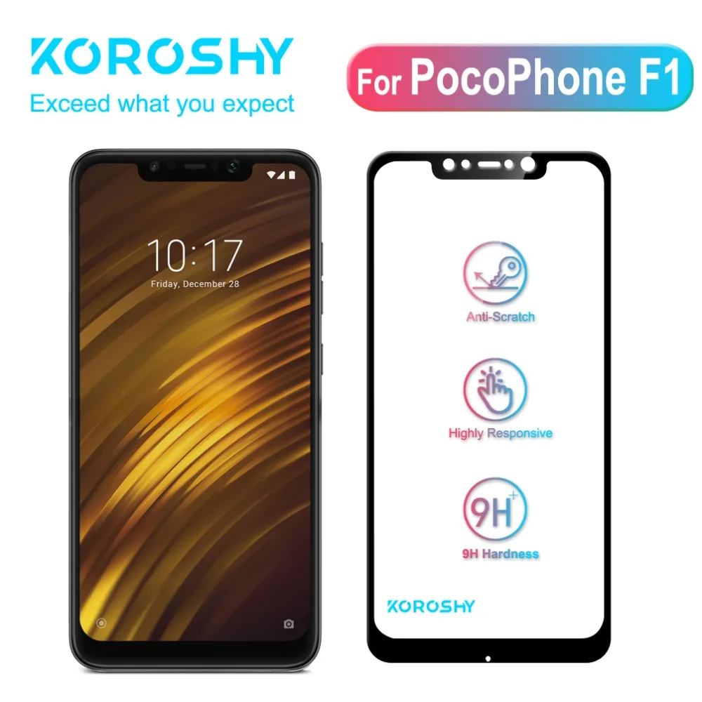 Закаленное стекло для Xiaomi PocoPhone F1 Xiomi Poco 9H | Мобильные телефоны и аксессуары