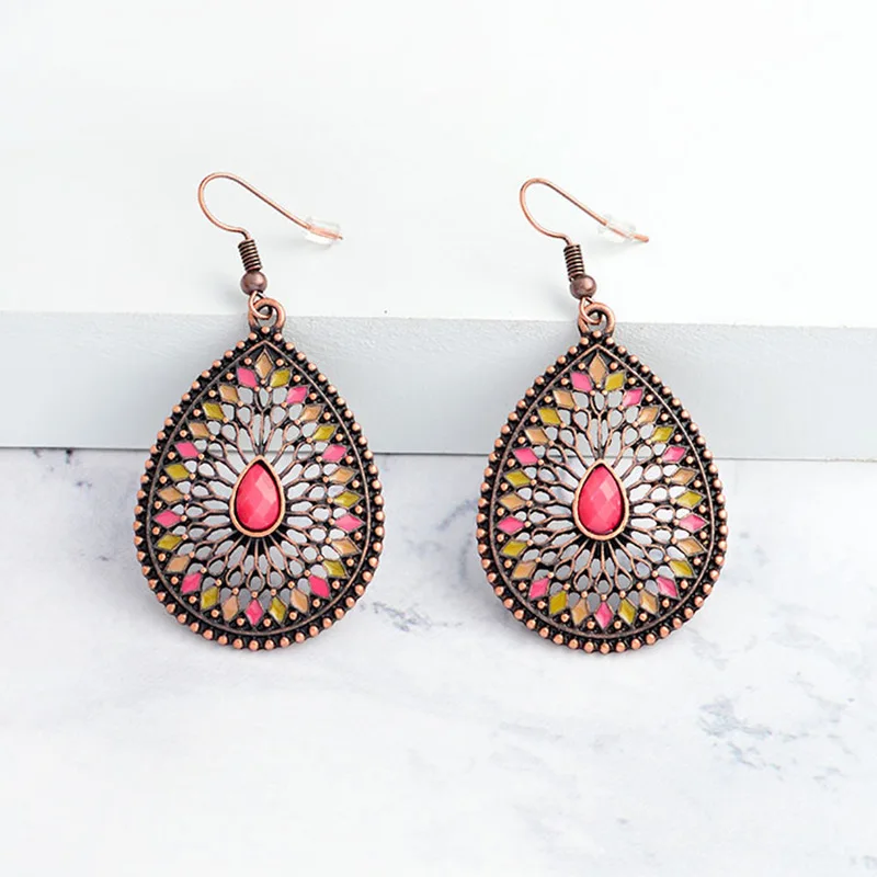

Ethnic Earrings 2018 for Women Vintage Drop Bohemia Oorbellen Bohemian Pendientes Etnicos Boho Boucle D Oreille Ethnique Hanging
