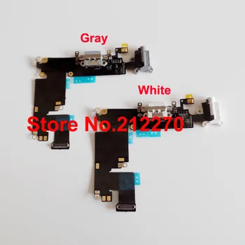 

Free DHL EMS OEM New Charger Charging Port Dock Mic Headphone Jack Flex Cable For iPhone 6 Plus 5.5" White/Gray Wholesale