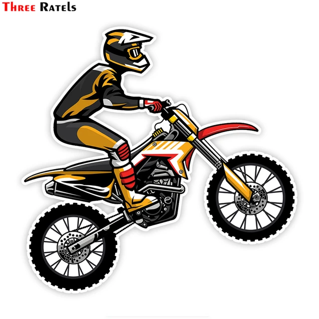 Car & Motorbike Stickers - De Motocross Em Desenho - Free