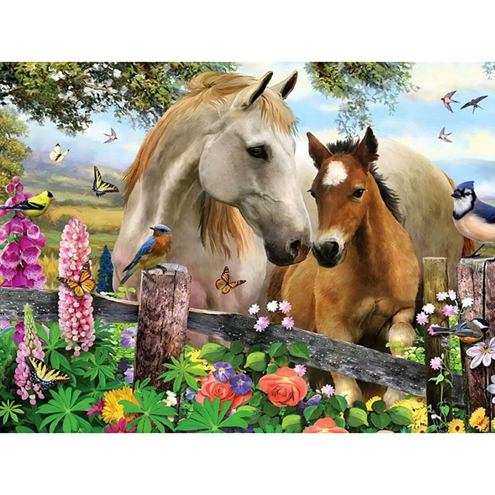

Diamond Painting Full round/square animal horse Mosaic DIY Diamond Painting horse Cross Stitch Embroidery Home Decorative Craft