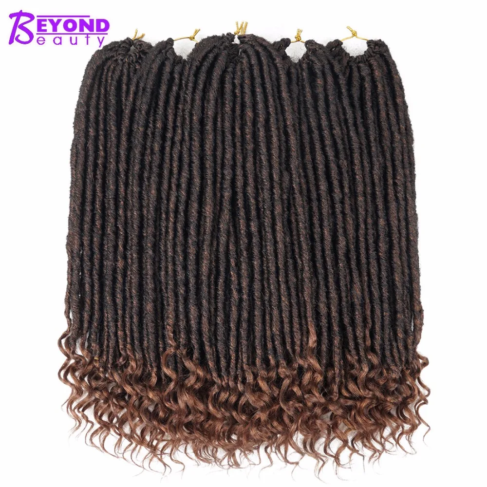 Faux locs волосы кроше для наращивания 24 корни Омбре плетение волос синтетические короткие мягкие вязанные крючком косы за пределами красоты 18 дюймов