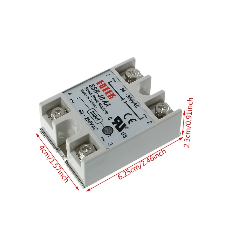 OOTDTY твердотельный релейный модуль SSR 40AA 40A 250V 3 32V DC вход 24 380VAC выход для