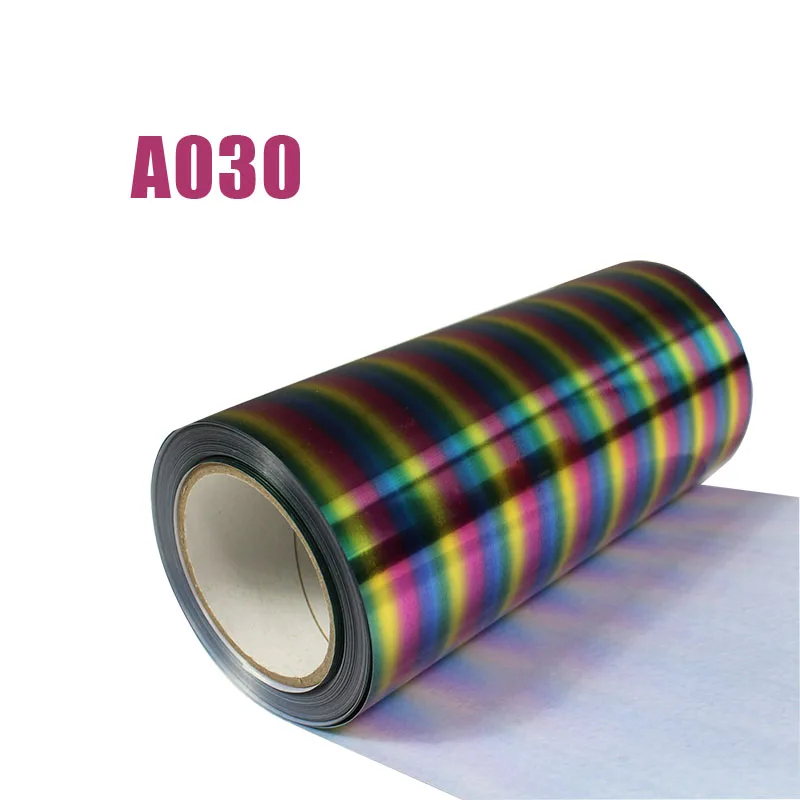 rainbow 1 лист, 25 см x 100 см, голограмма, теплопередача, винил, камуфляж, радуга, металлик и лазер, железная пленка, HTV футболка - Цвет: rainbow